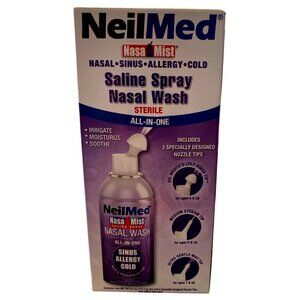 NeilMed NasaMist Saline Spray Nasal Wash Sterile For Sinus Allergy Cold Relief I